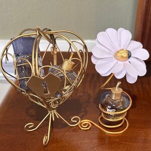 Elegant Gold and Purple Perfume Set